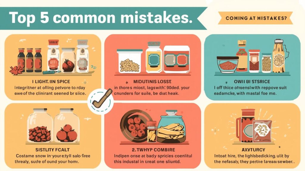 Mistakes storing spices